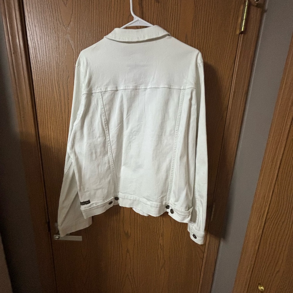 Matilda Jane White Jean Jacket Classic Denim Style - Picture 5 of 9